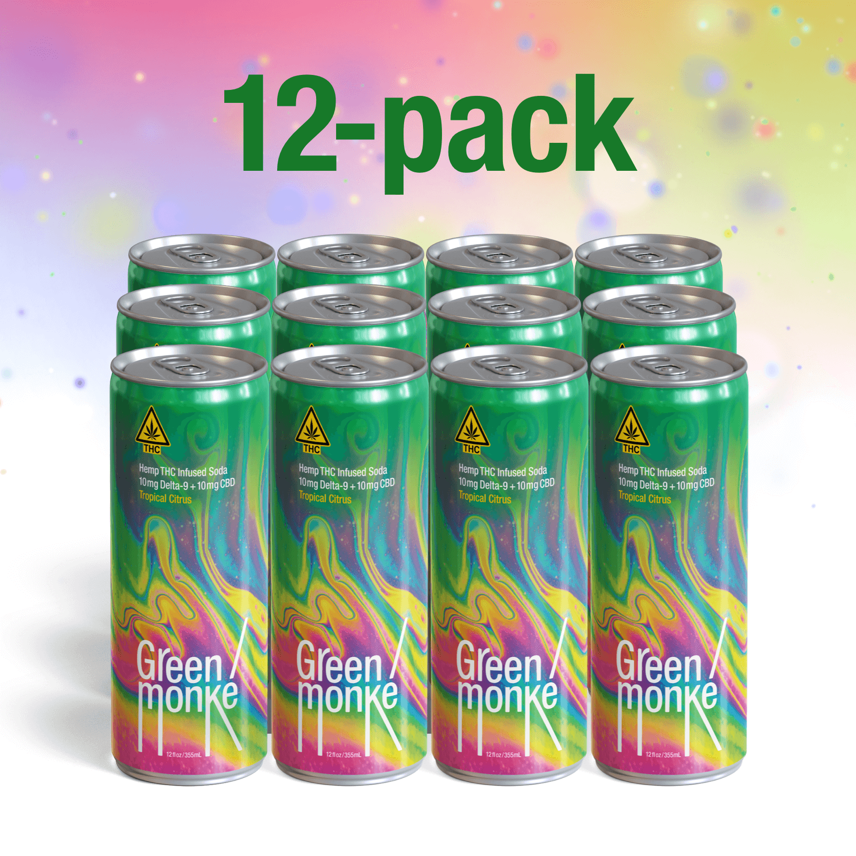 Tropical Citrus - 10mg THC + 10mg CBD Soda | Green Monké